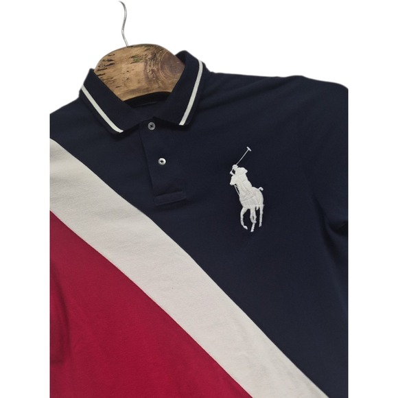 Polo Ralph Lauren Other - Polo Ralph Lauren Mens Polo Multicolor Big White Pony Size Large 100% Cottom